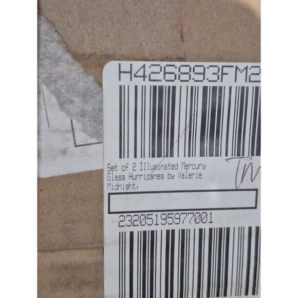 Illuminated Mercury Glass Hurricanes by Valerie 8' set of 2 Midnight - Picture 11 of 11